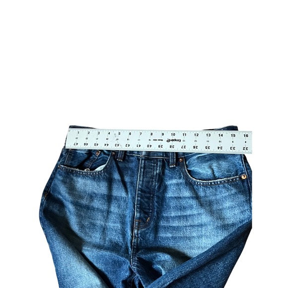 Madewell Low Slung Baggy Jeans Medium Wash Button Fly Size 27 - Picture 11 of 11